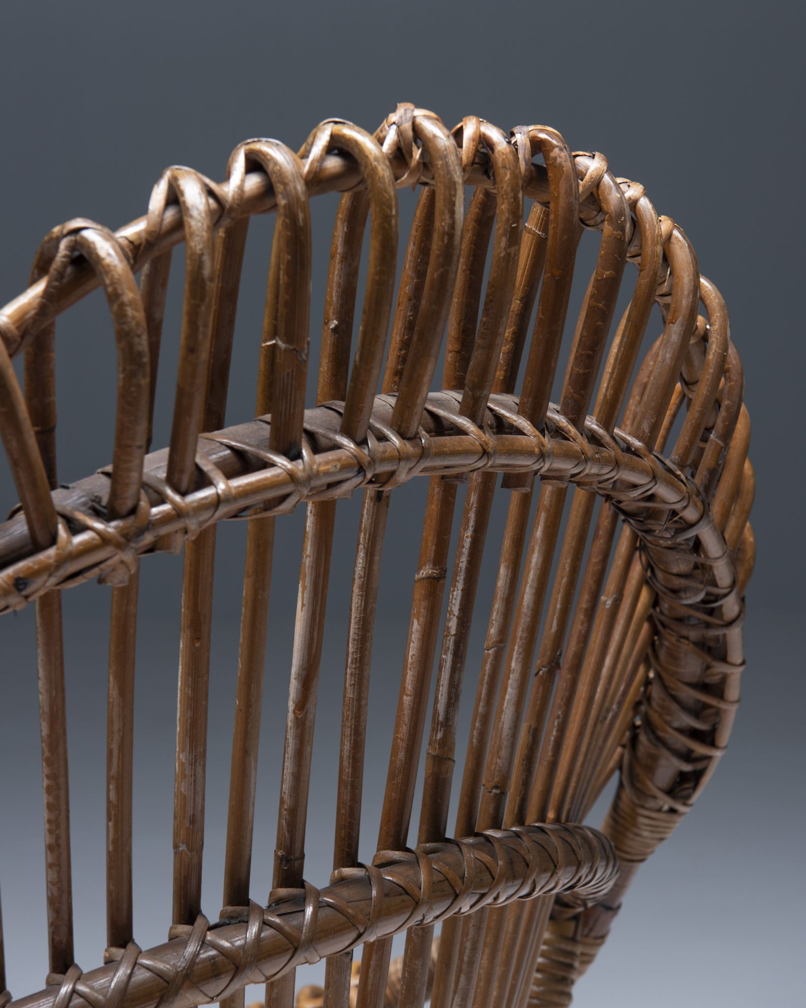 Mid-century chair in rattan, italy, 1950's