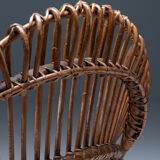 Mid-century chair in rattan, italy, 1950's