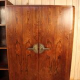 Asymmetrical art deco rosewood veneer cabinet