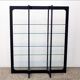 Wood and glass bookcase/display cabinet attributed to Bernini, 1970s.