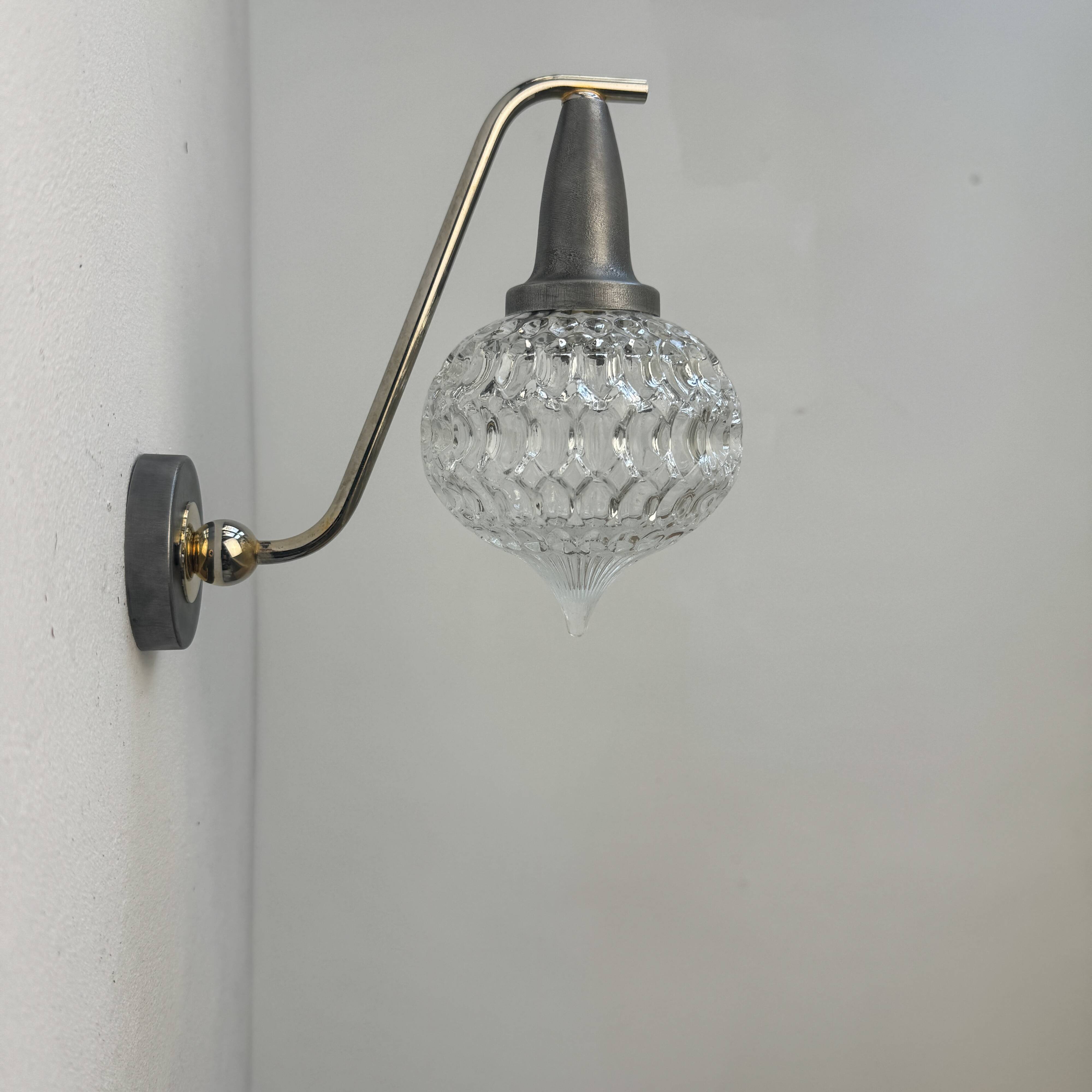 Pair of old vintage wall lights 1950