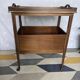Table à thé 1900 art nouveau acajou laiton meuble ancien desserte