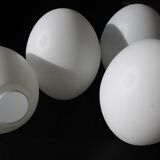 Sputnik metal & opaline chandelier