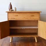 Rattan and wood sideboard from the 50s