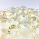 Amber bubble glass flush mount by Helena Tynell For Limburg, Germany, 1970s