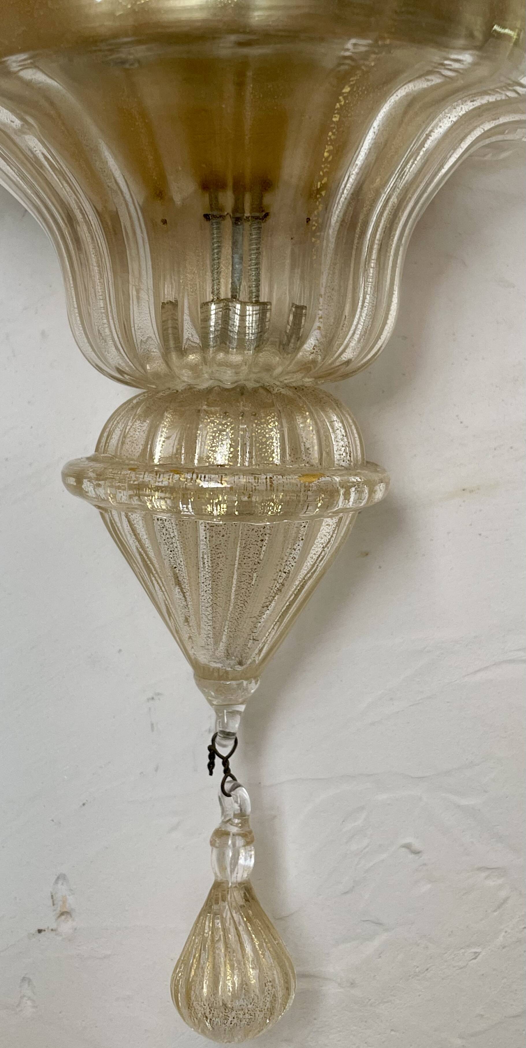 Vintage Murano glass wall lamp