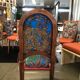Fauteuil Art Nouveau, assise et dossier fleuri