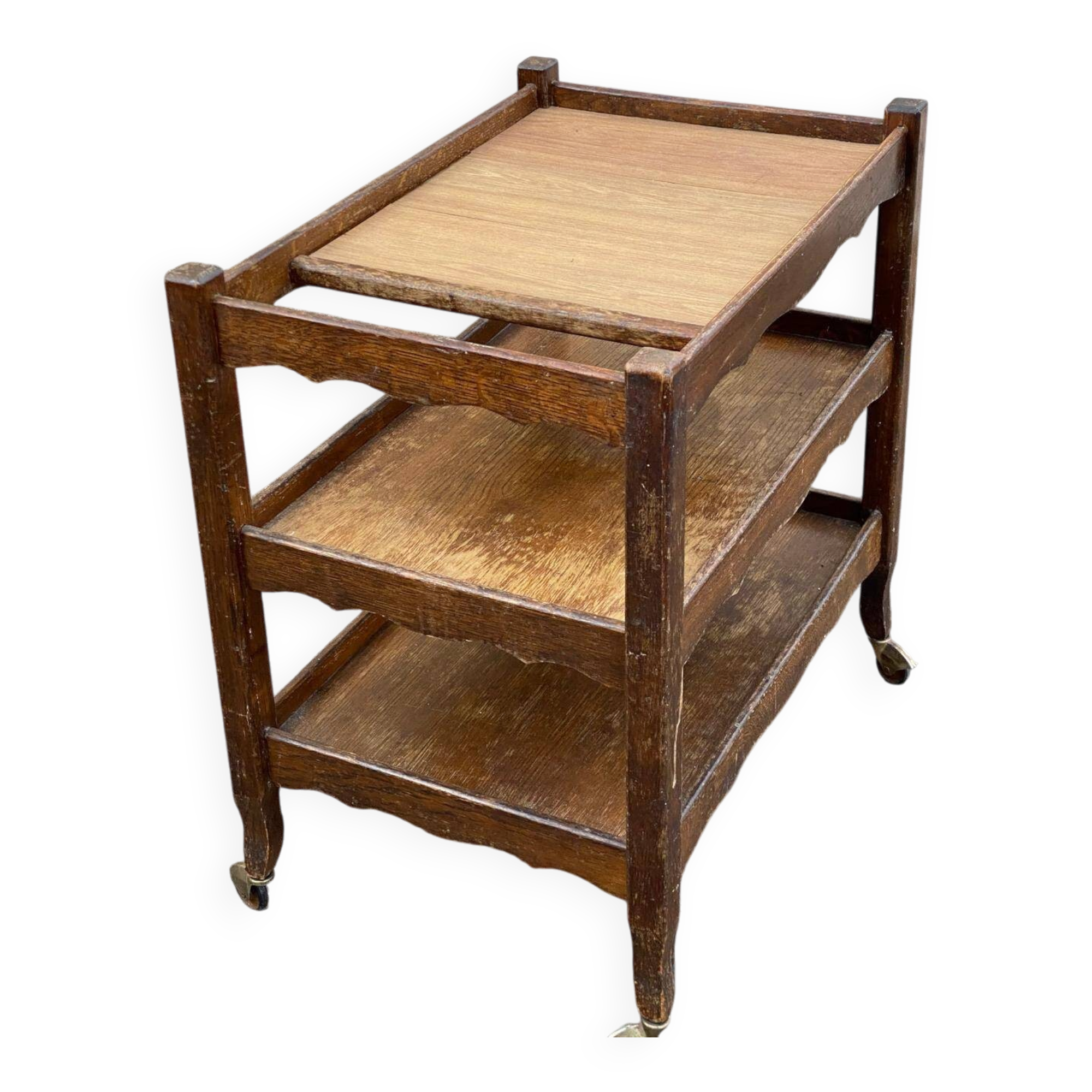 Dessert trolley with wheels and removable tray 66cm