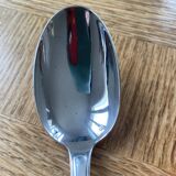 12 large silver plated art deco metal spoons