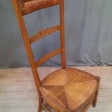 Straw fireside chair