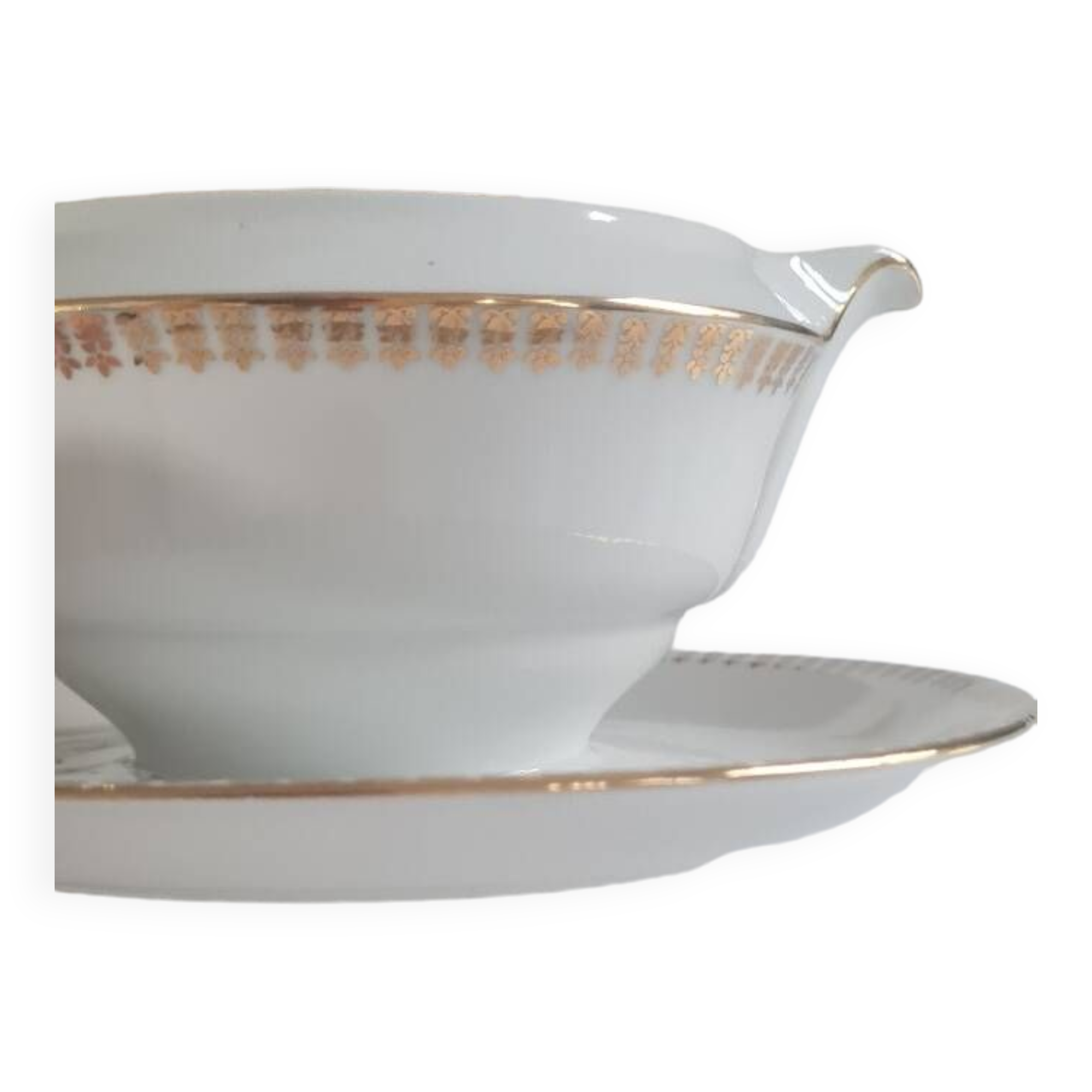 Limoges porcelain gravy boat