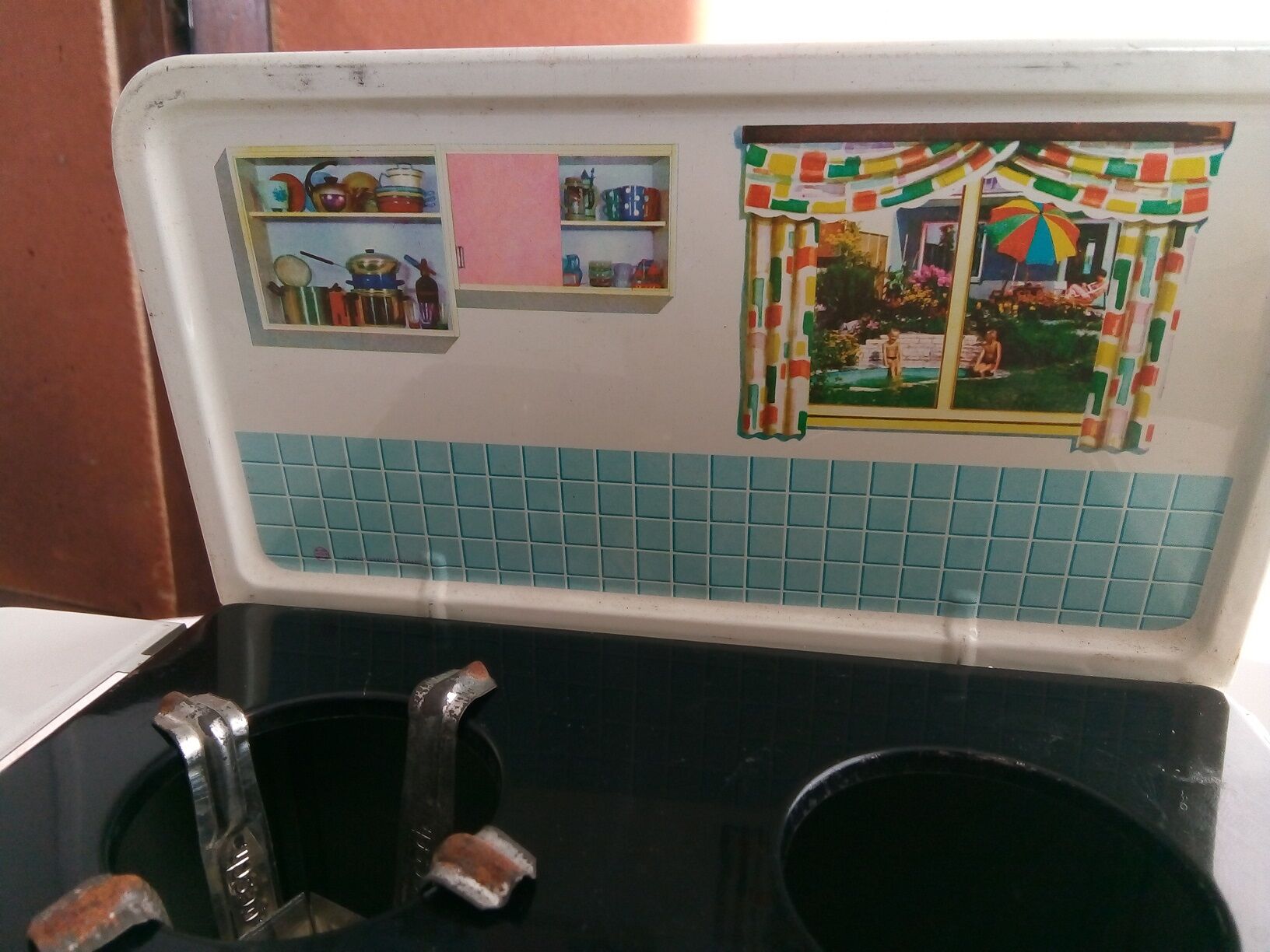 Toy old cook doll sheet metal