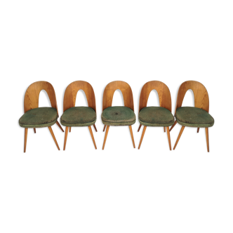 Ensemble de 4 chaises à manger par Antonín Šuman, années 1960