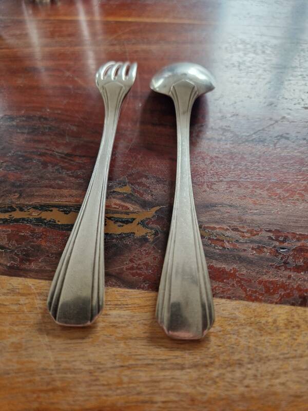Christofle - Baptism cutlery model Boréal - in silver-plated metal