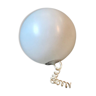 1970s white plastic ball floor lamp