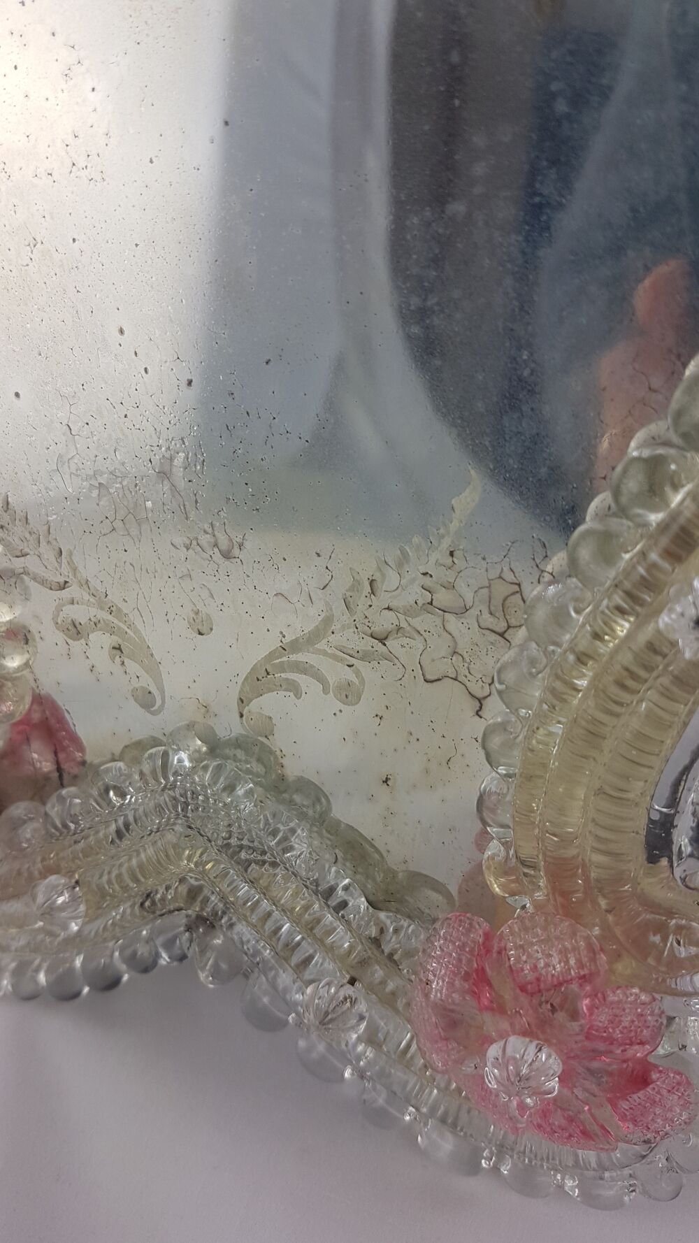 Murano glass wall mirror 28x23cm