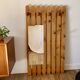 portemanteau vestiaire miroir en pin blond années 70-80