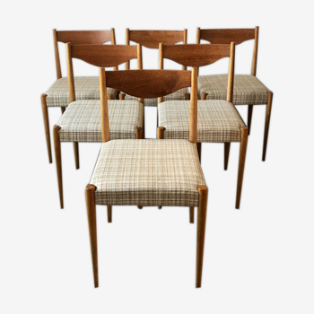Suite of 6 Scandinavian chairs