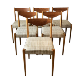Suite of 6 Scandinavian chairs