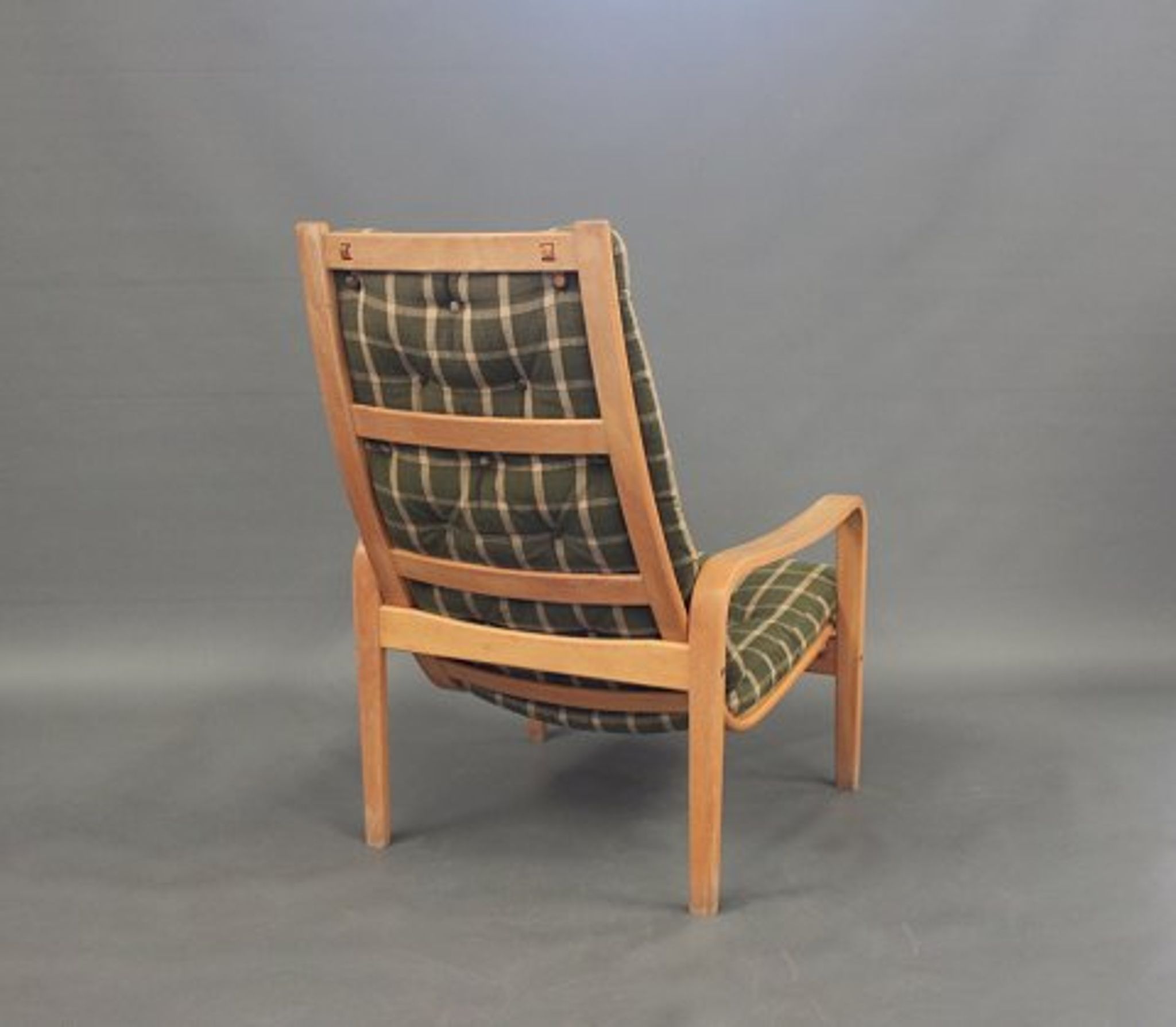 Pair of armchairs and a stool designed by Alf Svensson and manufactured by Källemo