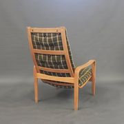 Pair of armchairs and a stool designed by Alf Svensson and manufactured by Källemo