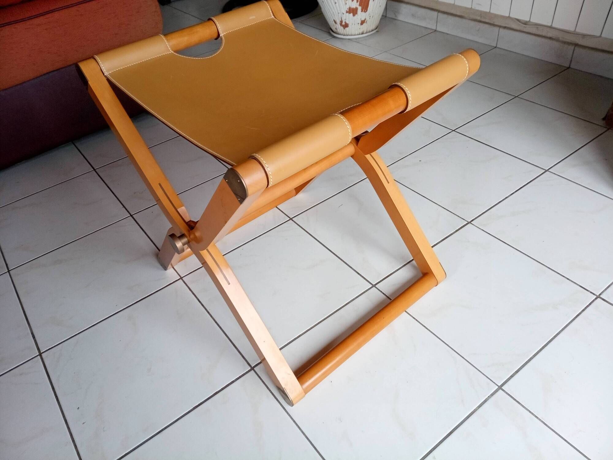 Folding stool, Rena Dumas, Pippa, Hermès