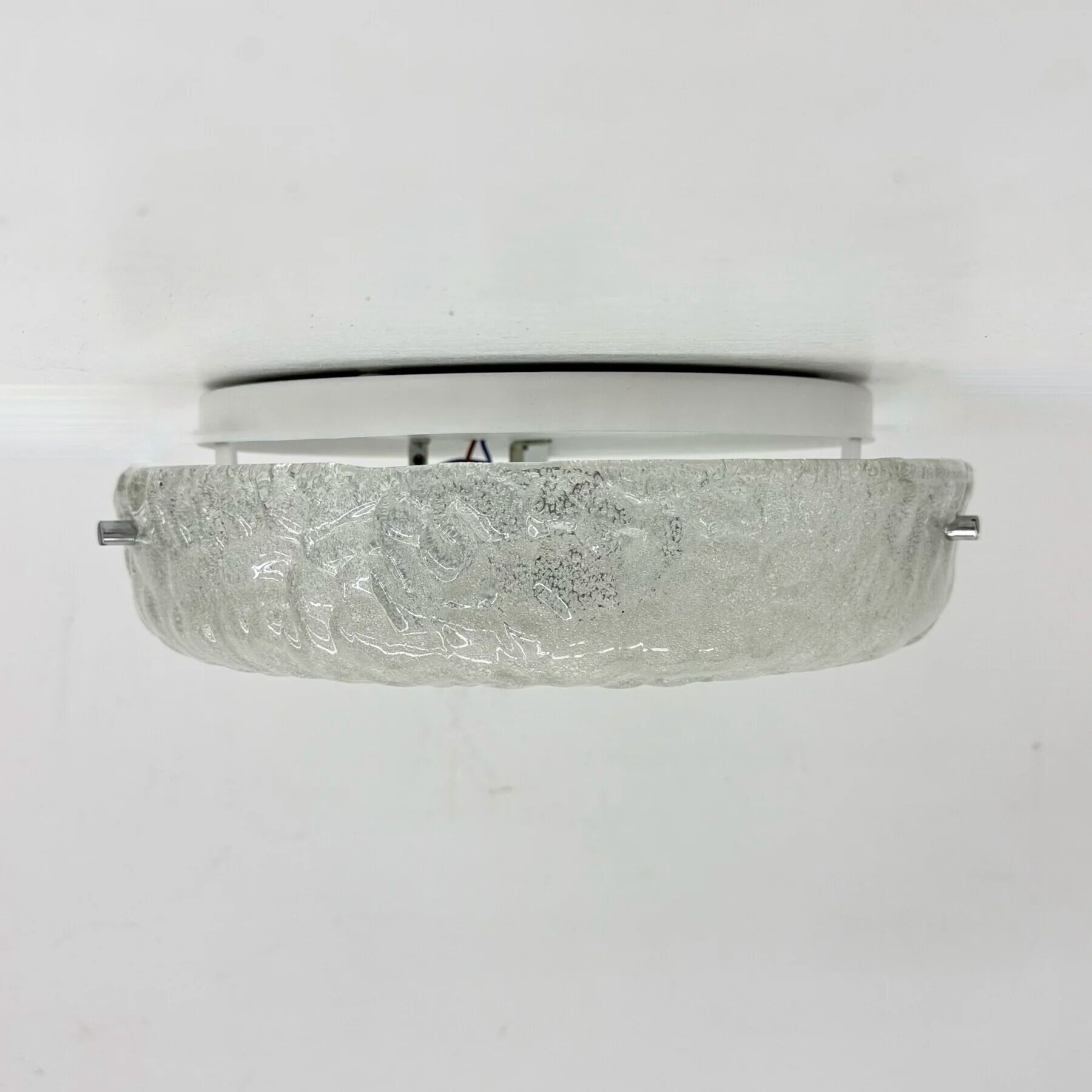 German vintage textured Murano glass flush mount, 1960s
