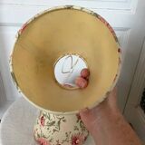 Set of two small vintage flowered lampshades