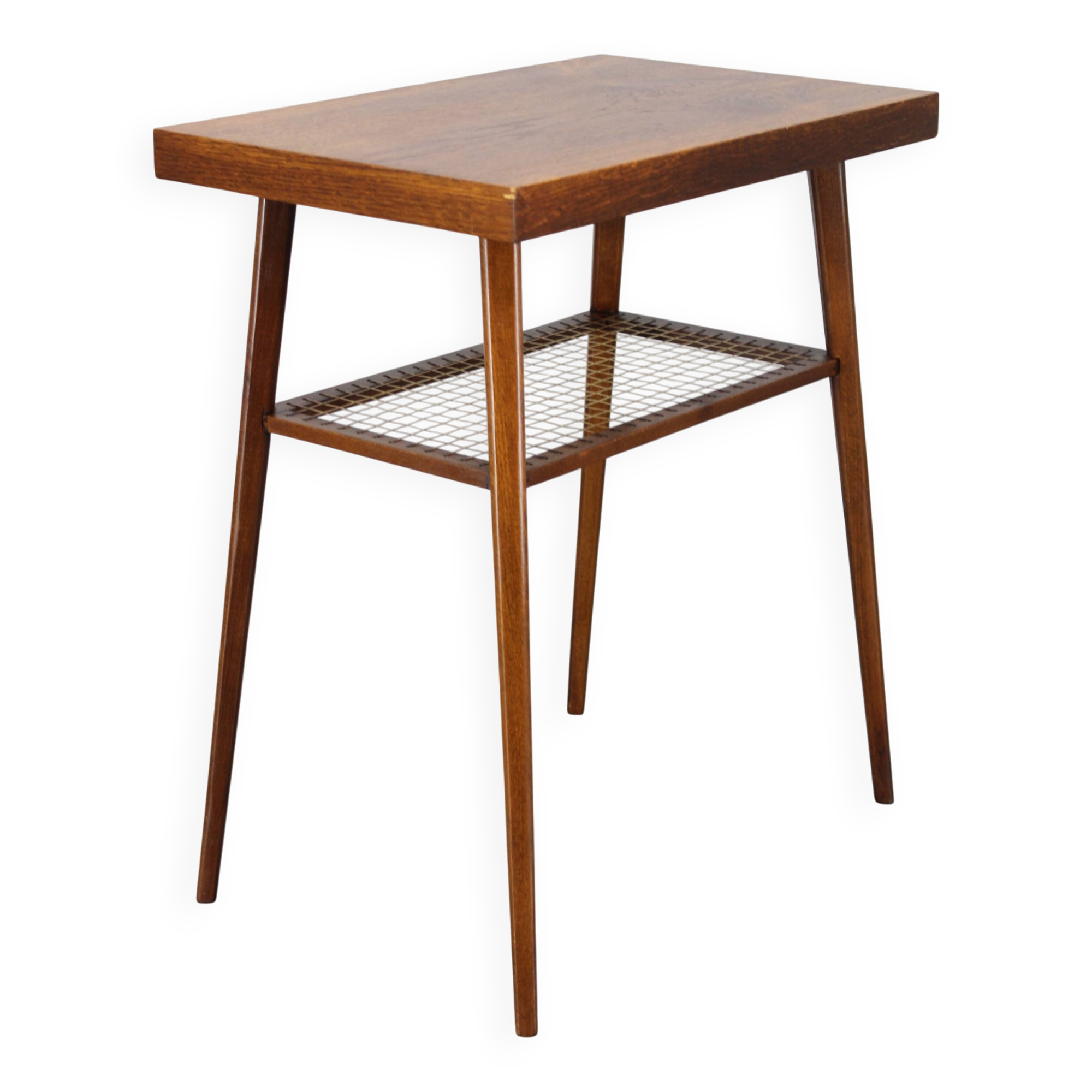1960s Side Table in Oak Finish , Czechoslovakia
