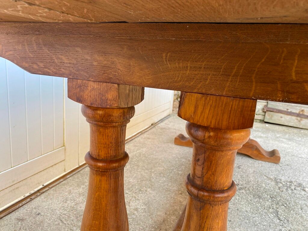 Farm table monastery meal meals in solid oak 1950 225x86x74cm