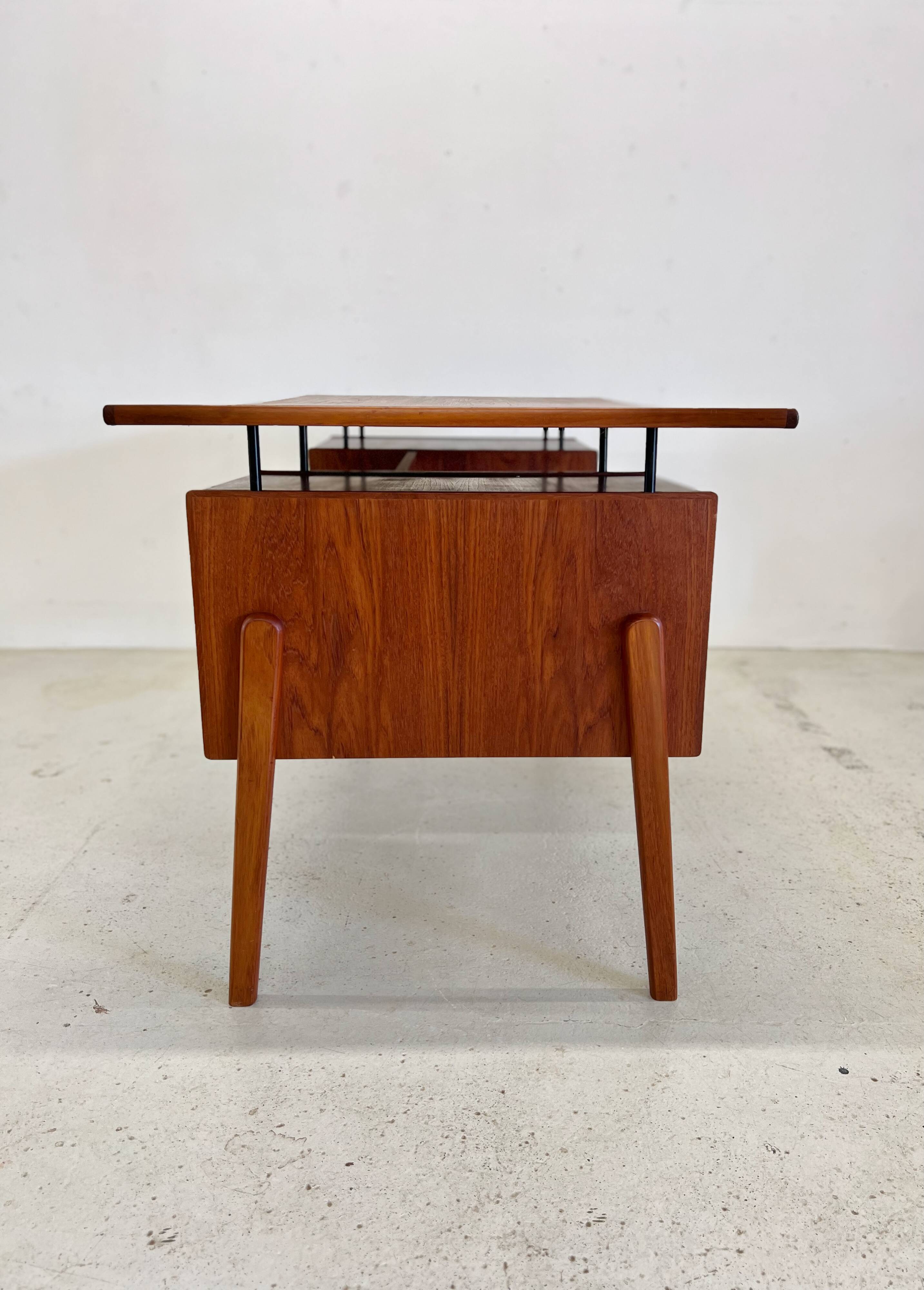 Danish Teak 'Floating-Top' Desk, 1960s.