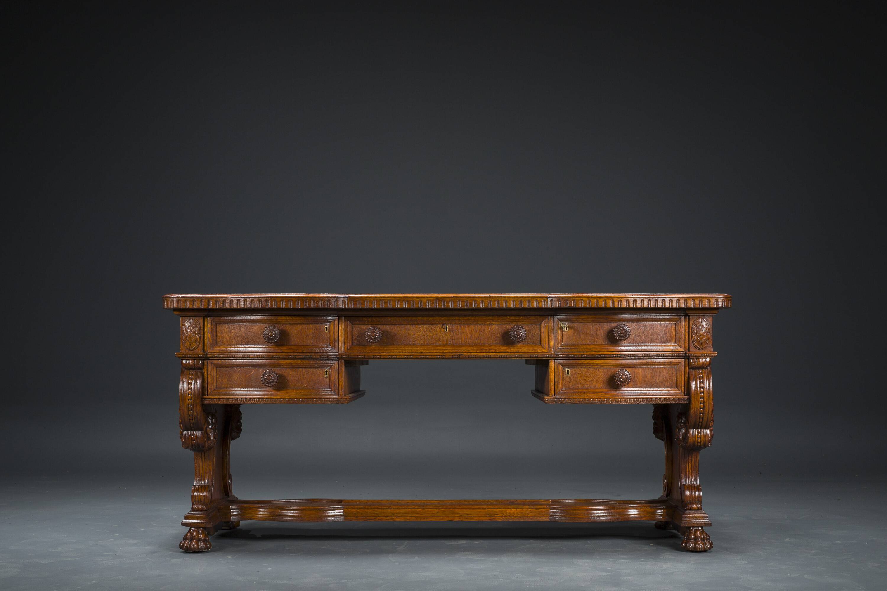 Vintage Neo-Renaissance Desk, 1920s