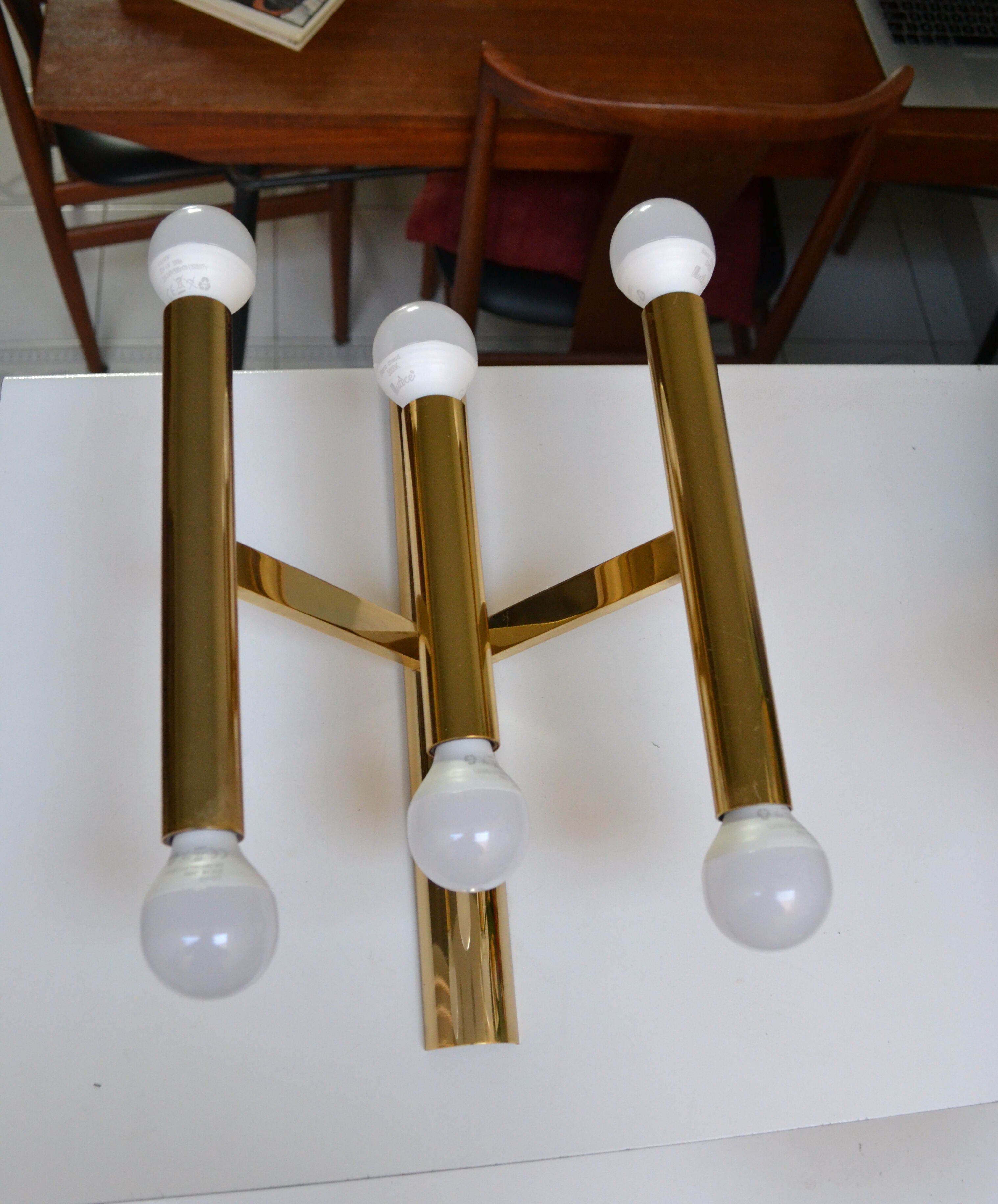 Wall light from Sciolari tubes 6 fires 60s