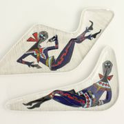 Pair of free-form dishes from Sesto di Fiamma, Italy, 1950s