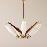 Italian mid century chandelier atr. to Stilux Milano, 1950s