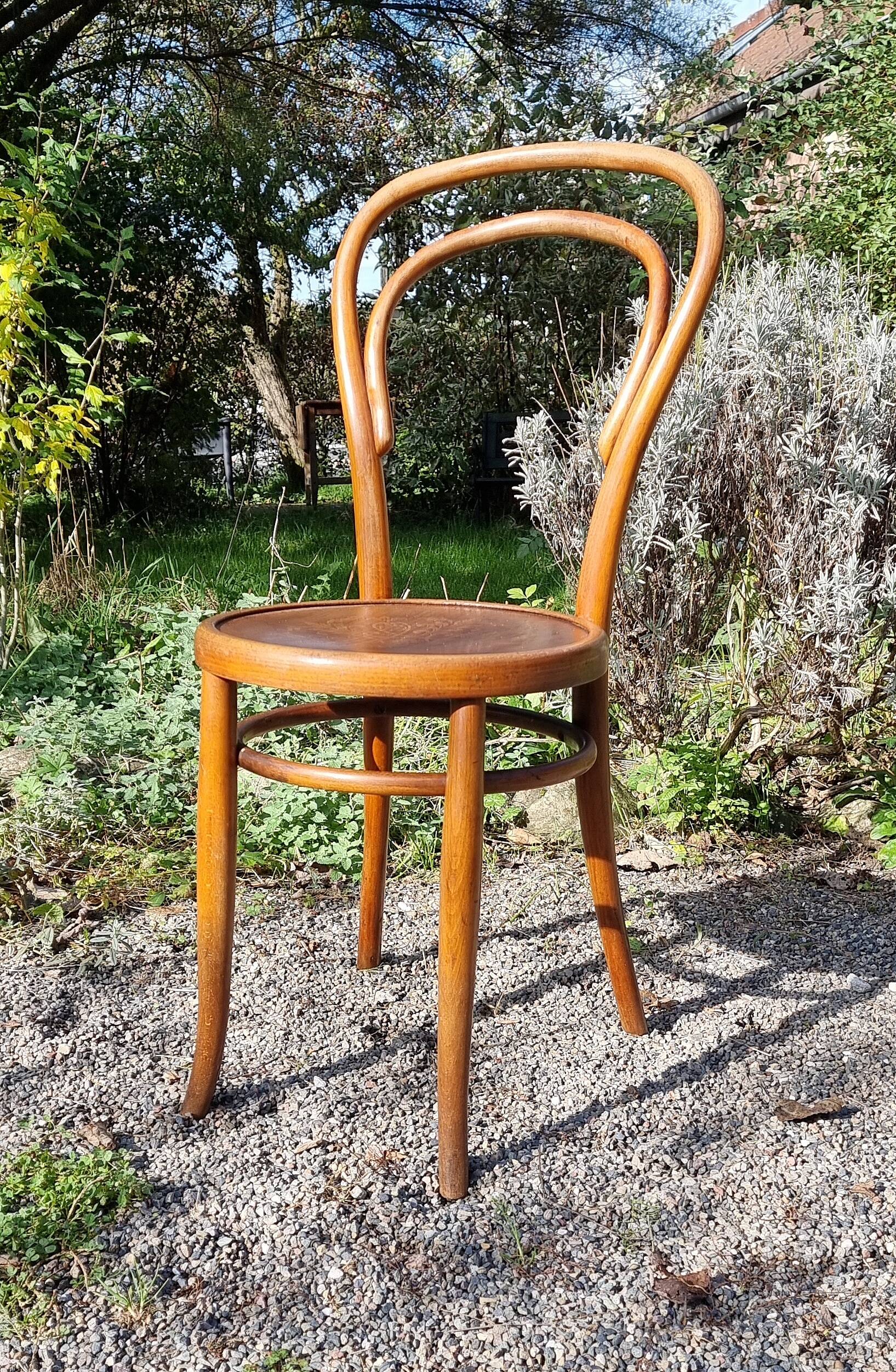 Bistro chair n°14 Horgen-Glarus Switzerland 1900 ca art nouveau seat