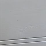 Scandinavian white and solid wood chest of drawers with 3 drawers