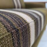 1970s, Danish 2-seater sofa, green furniture wool, oak wood.