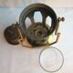Art Deco religious object, Old procession lantern, glass and gilded brass