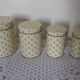 Ensemble de 4 pots tole vintage