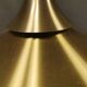Danish Hanging lamp from the 80s in gold-coloured aluminium with hard-pressed plastic bottom grid an