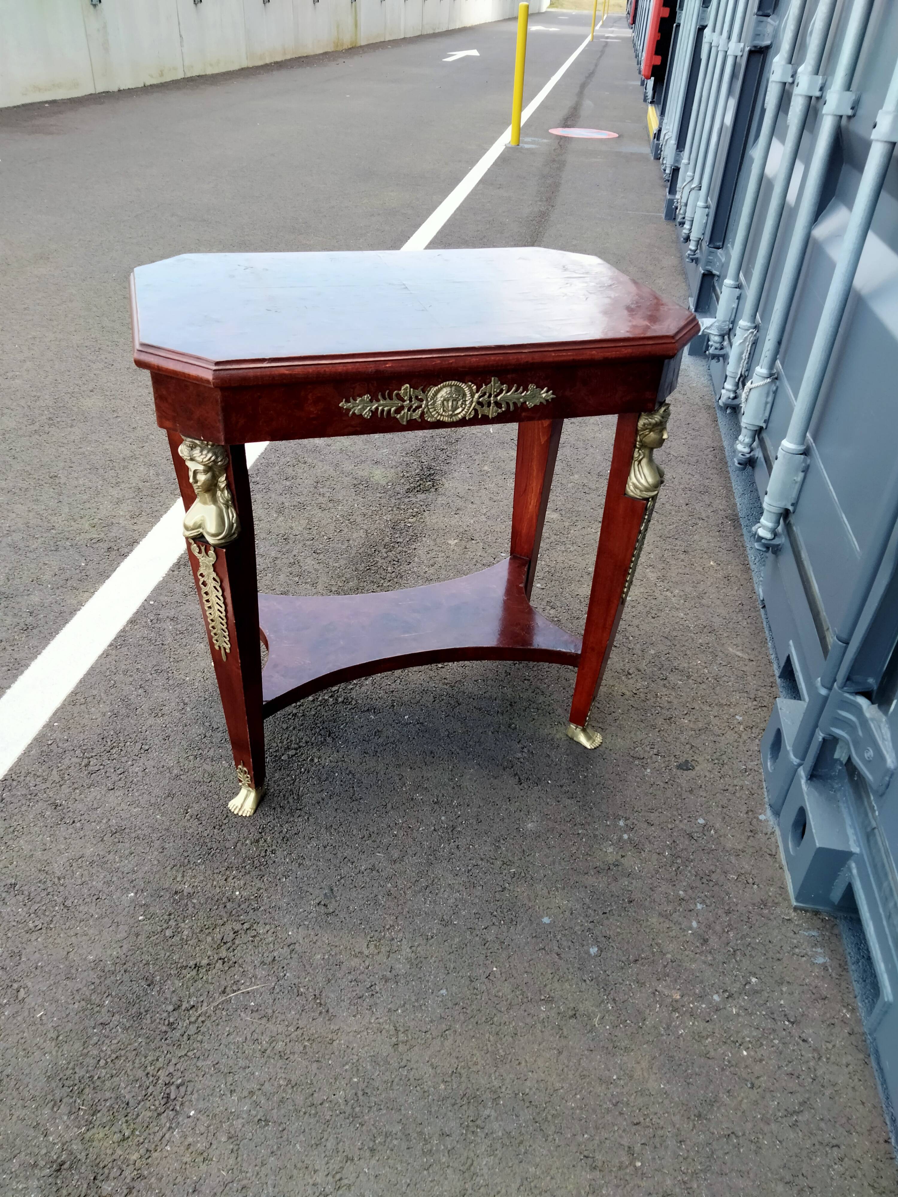 Table gueridon old decoration bronze empire