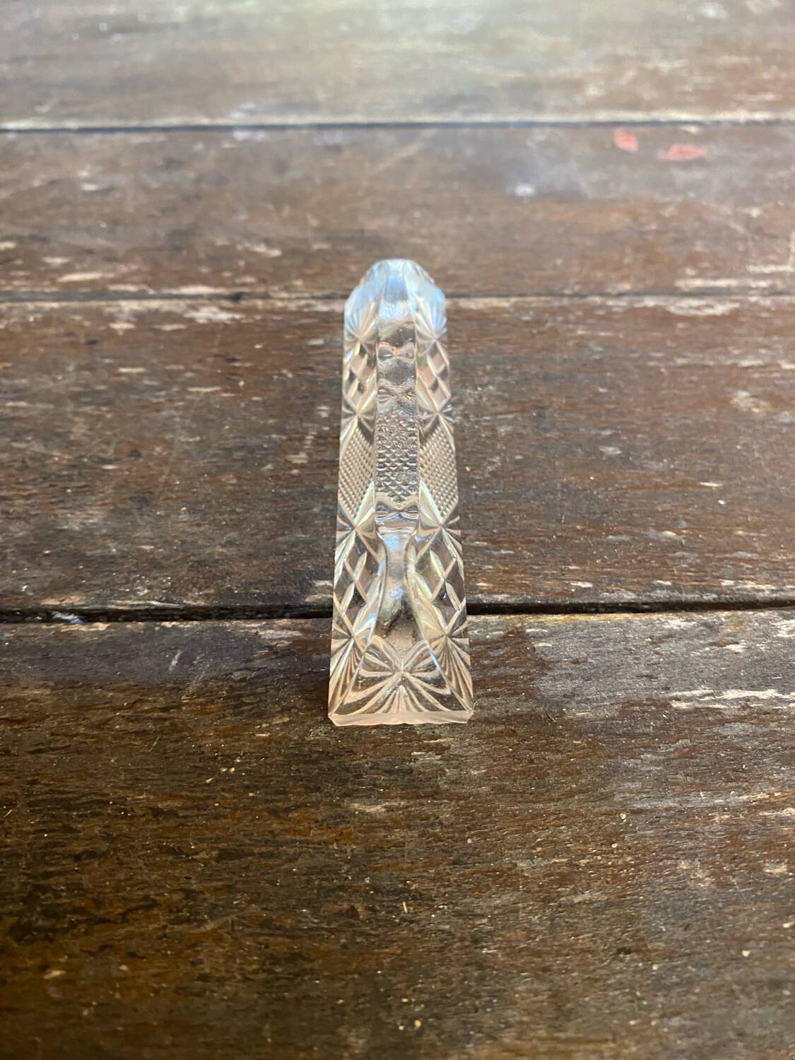 Set of 12 vintage bayel moulded crystal knife rests made in france