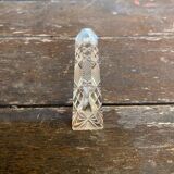 Set of 12 vintage bayel moulded crystal knife rests made in france