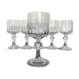 Lot of 6 crystal port glasses