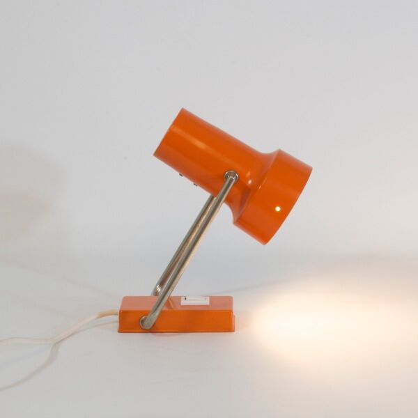 Wall spotlight lamp or to pose orange and vintage chrome, 1960