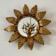 Sun mirror in gilded wood 1960