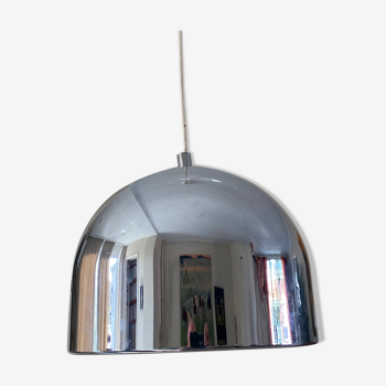 Large Mid-Century Space Age Bell Pendant in Chrome from Staff, 1970s