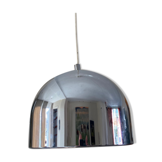 Large Mid-Century Space Age Bell Pendant in Chrome from Staff, 1970s