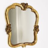 Max Welz Vienna Art Nouveau Hand-Carved Gilded Wood Wall Mirror, Austria, 1930s